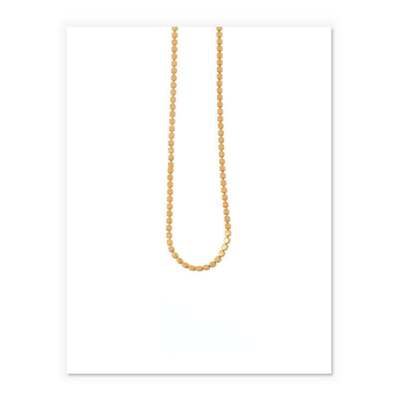 ALODIA  NECKLACE IN BRASS WITH 18K GOLD FINISH 